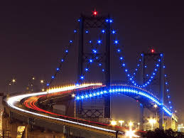 Harbor Bridge at night
